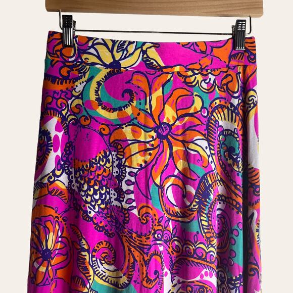 Lilly Pulitzer Beale See and Be Seen Printed Multicolor Maxi Skirt Size XS - Picture 2 of 6